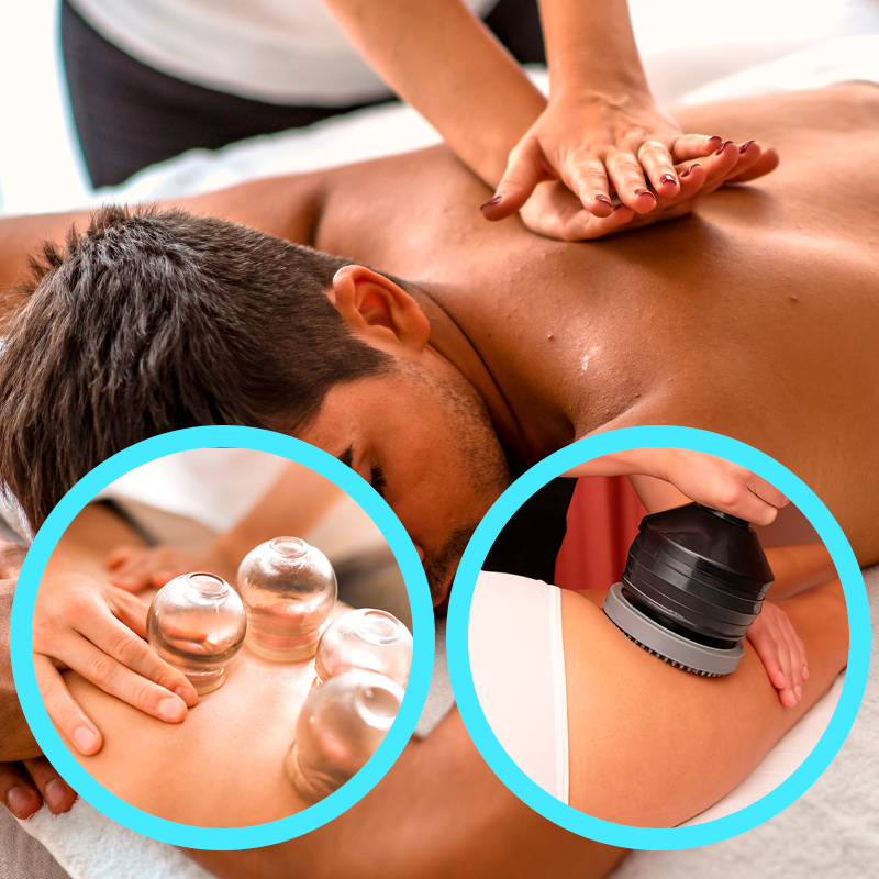 Masaje de Relajación o Descontracturante + Ventosas + Vibroterapia 45 min